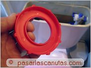 bricolaje de fontaneria - foto de anillo adaptador rojo