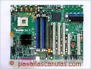 foto de una placa base - ensamblaje de un pc - montar una placa base