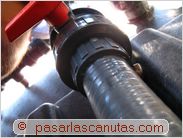 bricolaje agua caliente solar piscina - tuber&iacute;a flexible pegada a v&aacute;lvula