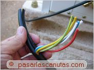 instalar aire acondicionado split - cables a conectar a unidad exterior