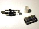 conector macho RCA desmontado