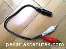  - cine en casa con divx - foto de adaptador hembra jack est�reo (japon�s) de 3,5 mm. a machos RCA