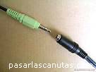  - cine en casa con divx - foto de conexi�n macho a hembra de jack de 3,5 mm.