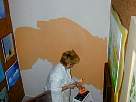 Bricolaje &middot; foto de pintar pared blanca de gotel� con pintura color naranja