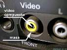 conectar pc a tv - foto de entrada RCA de video compuesto de tv