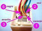 interior del conector hembra rj45 (visto por dentro