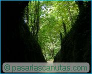 fotos de paisajes - Monasterio de Piedra - la luz al final del t�nel
