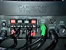 foto de conexiones de subwoofer de 4 point surround