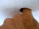 Bricolage - Instalar lampara halogena  - foto tanteando interior de agujero con el dedo