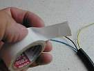 Bricolaje - Instalar lampara halogena - foto de cinta aislante