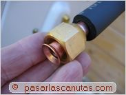 abocardador de bricolaje - abocardado, tuerca y aislamiento termico