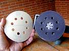 materiales de bricolaje - lijas para lijadora exc�ntrica y radial - foto de disco de lija y lijadora exc�ntrica,lado adhesivo
