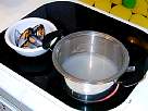 caldo de hervir los mejillones
