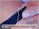 foto cosiendo el velcro