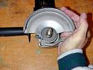 m�quinas de bricolaje - la amoladora angular o radial - foto bloqueando el protector de la radial