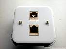 conectar una roseta RJ45 - bricolaje del pc - foto de rosetas RJ45 en placa de empotrar
