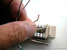 conectar una roseta RJ45 - bricolaje del pc - foto de pre-insertar hilos en roseta RJ45